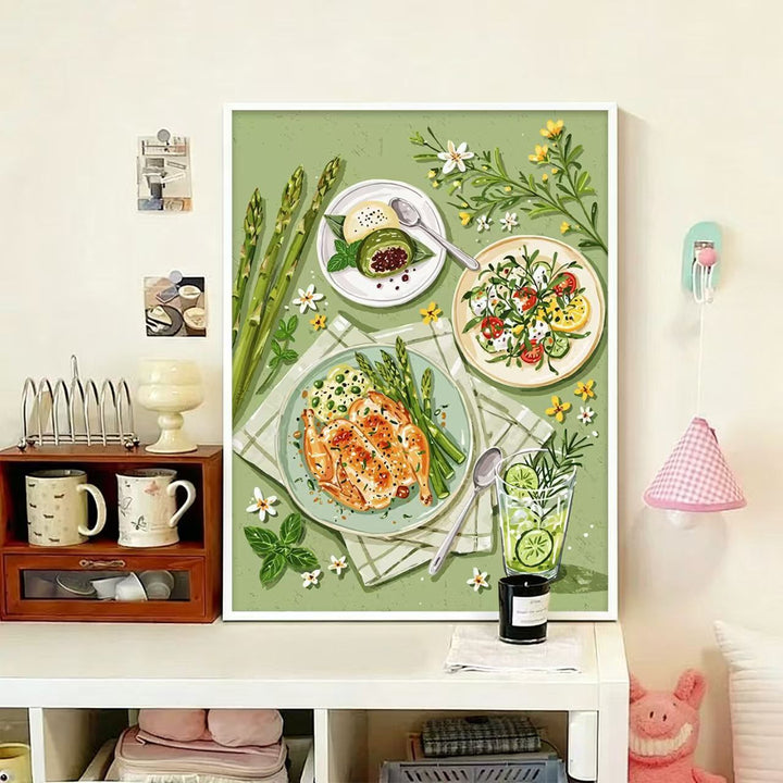 Kulinarisch angehauchtes dekoratives Wandkunst Karnz