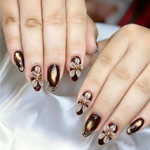 Elegantes Florales Nagelkunstset