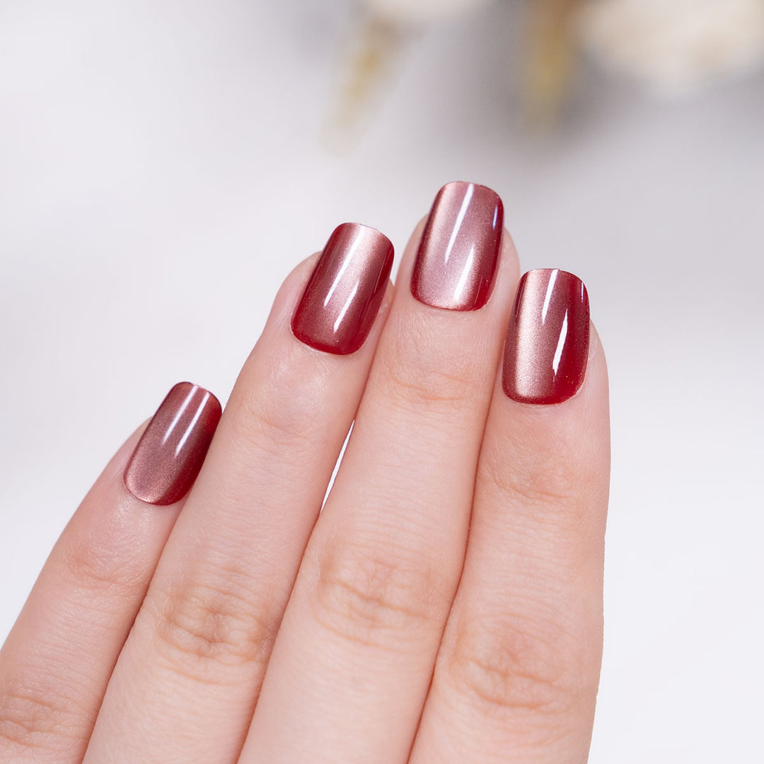 Premium Press-On-Nagelset mit glänzendem Finish