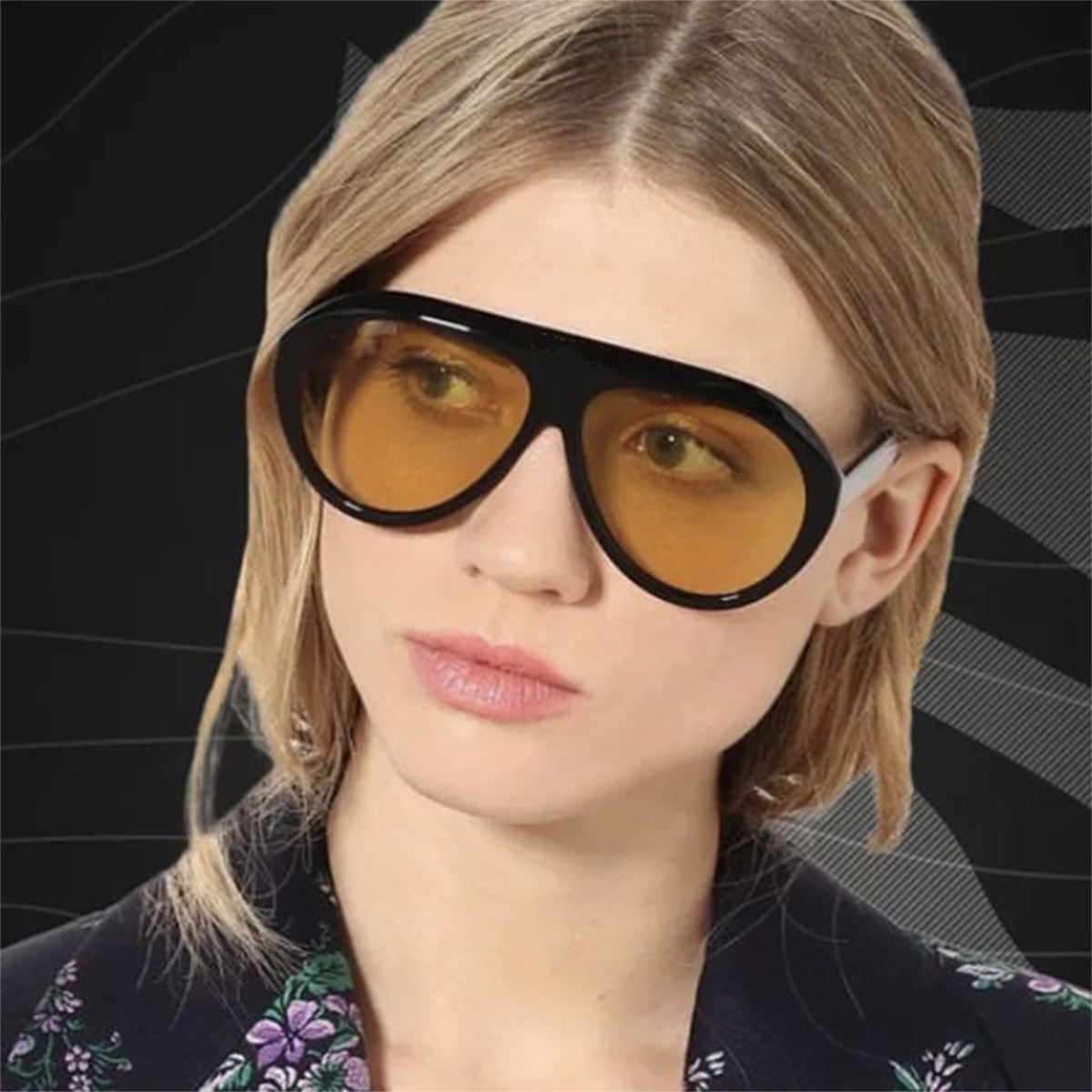 Damen oversized Sonnenbrille mit stilvollem Design und schützendem UV-Filter Karnz