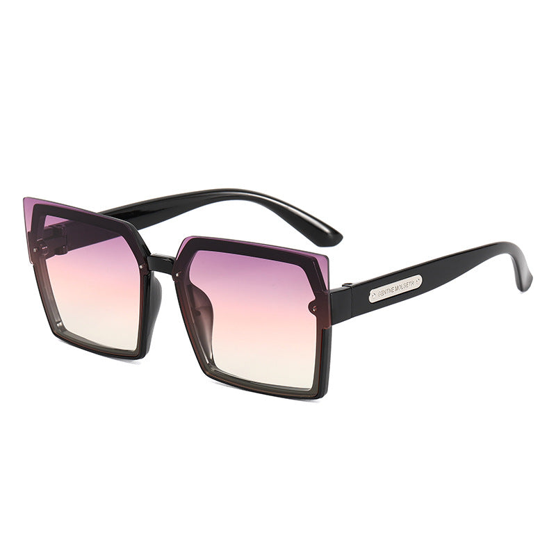 Damen Modische quadratische Sonnenbrille mit stylischem zweifarbigen Rahmen Karnz