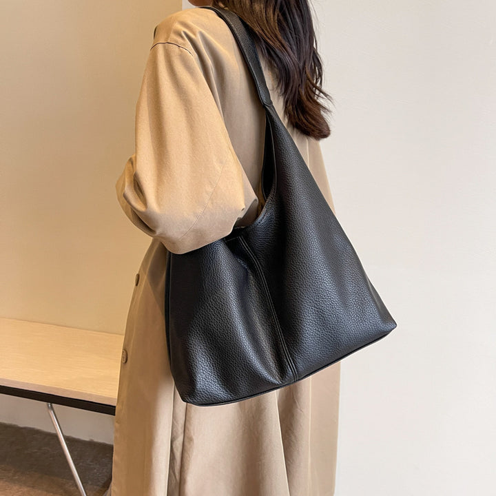 Texturierte Leder Hobo-Tasche Karnz