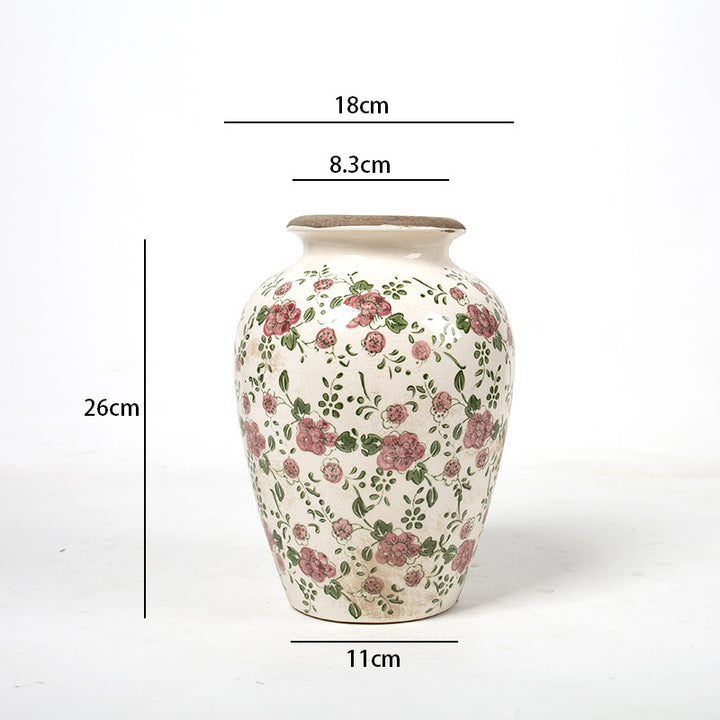 Elegante florale Keramikkaraffe Karnz