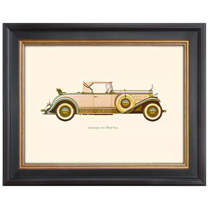 Vintage Auto Kunstdruck