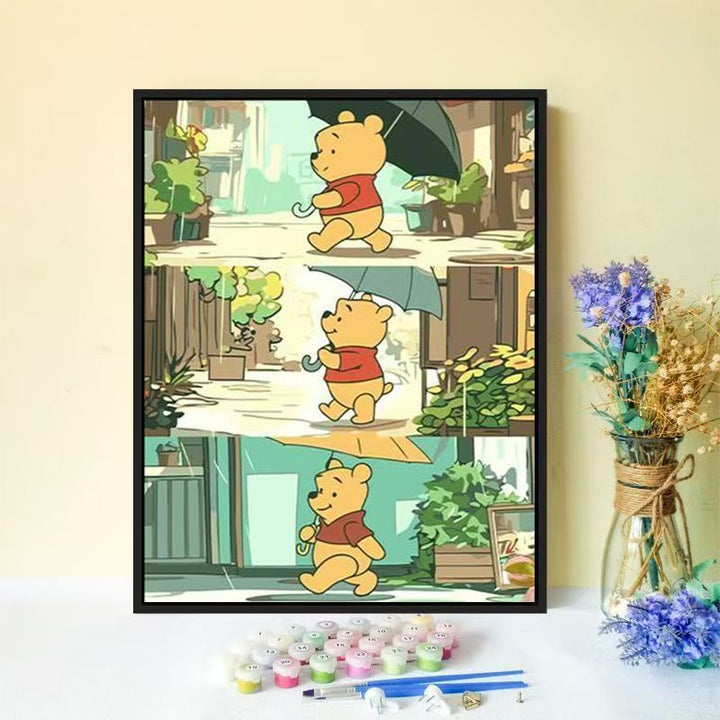 Verspielt Cartoon Bär Kunstdruck Karnz