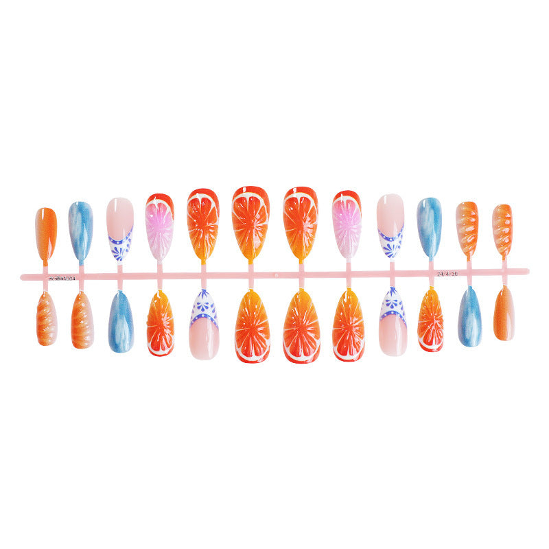 Kunstnagel-Set mit fruchtigen Motiven und bunten Designs Karnz