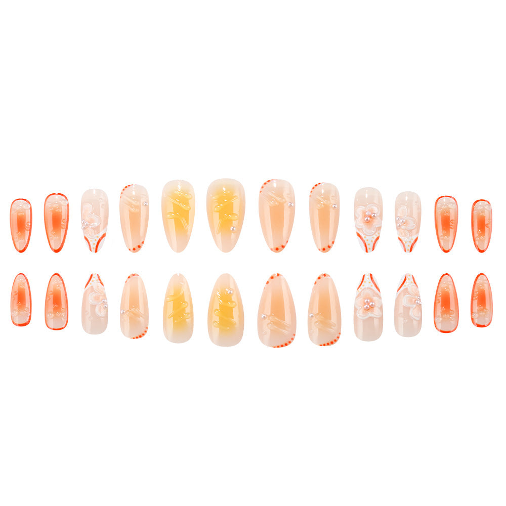 Floral Gel Press-On Nail Set Karnz