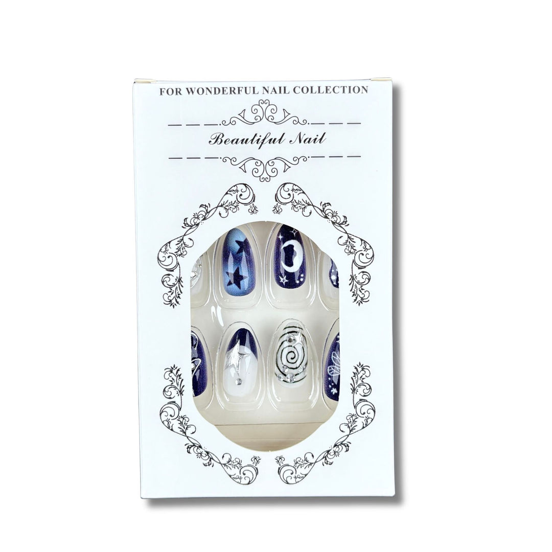 Himmlisches Design Press-On Nagelkunst Set