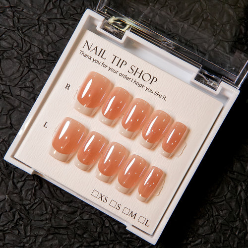 Natürliche Glänzende Press-On Nagelspitzen