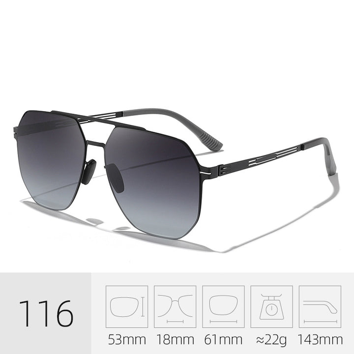 Premium Geometrischer Rahmen Sonnenbrille Karnz