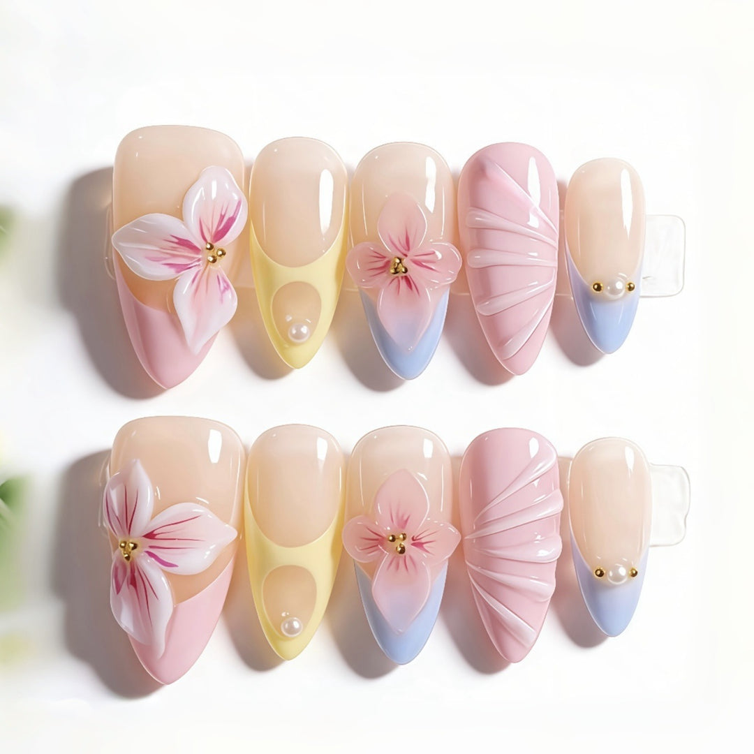 Künstlerisches Floral Druck-Nagel-Design-Kit