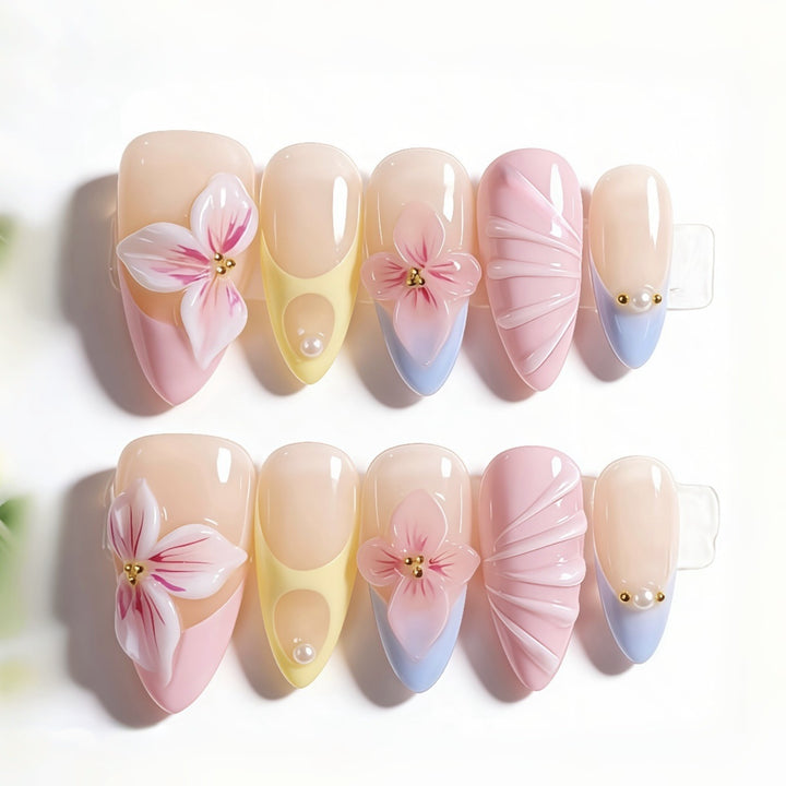 Künstlerisches Floral Druck-Nagel-Design-Kit
