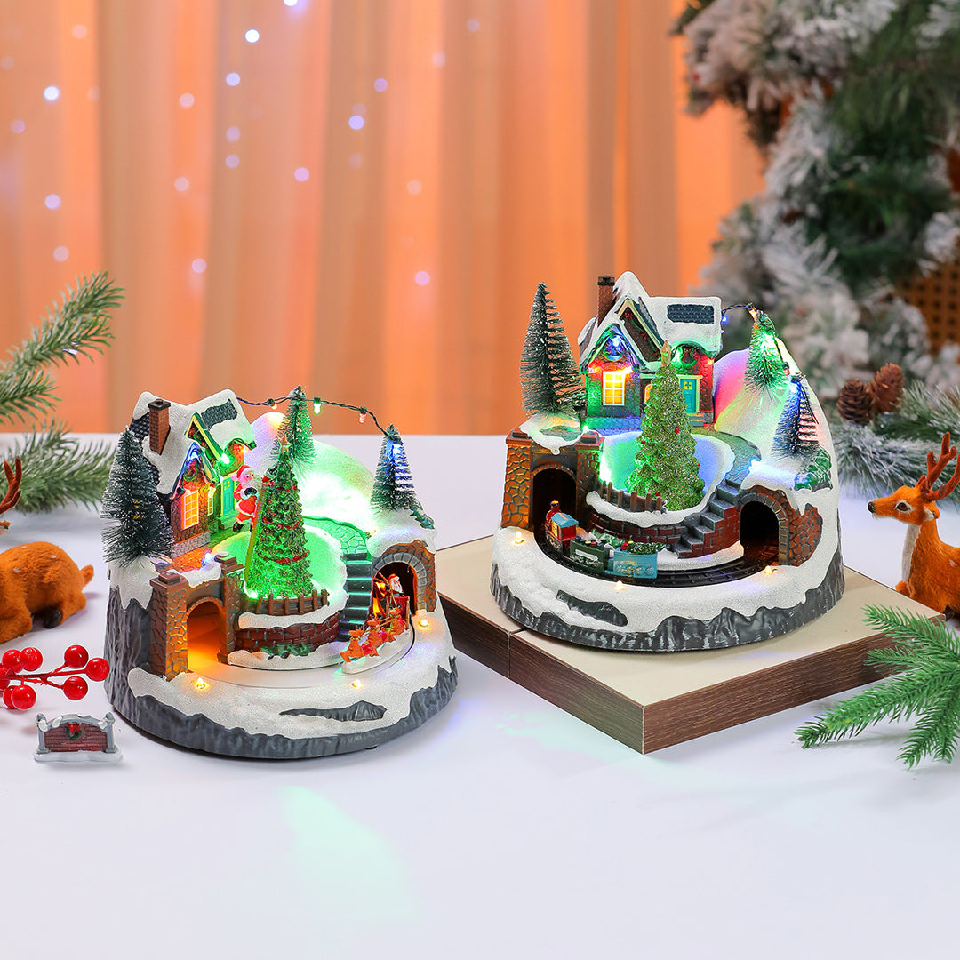 LED Licht-up Weihnachtsdorf Anzeige Karnz