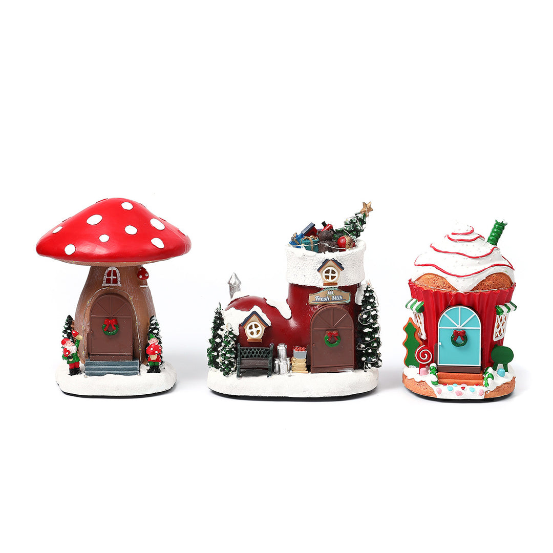 LED Beheizte Weihnachts Lebkuchenhaus Dekoration Karnz
