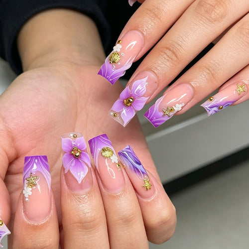 Dekorative Blumen Acryl Nagelkunst Tipps Karnz