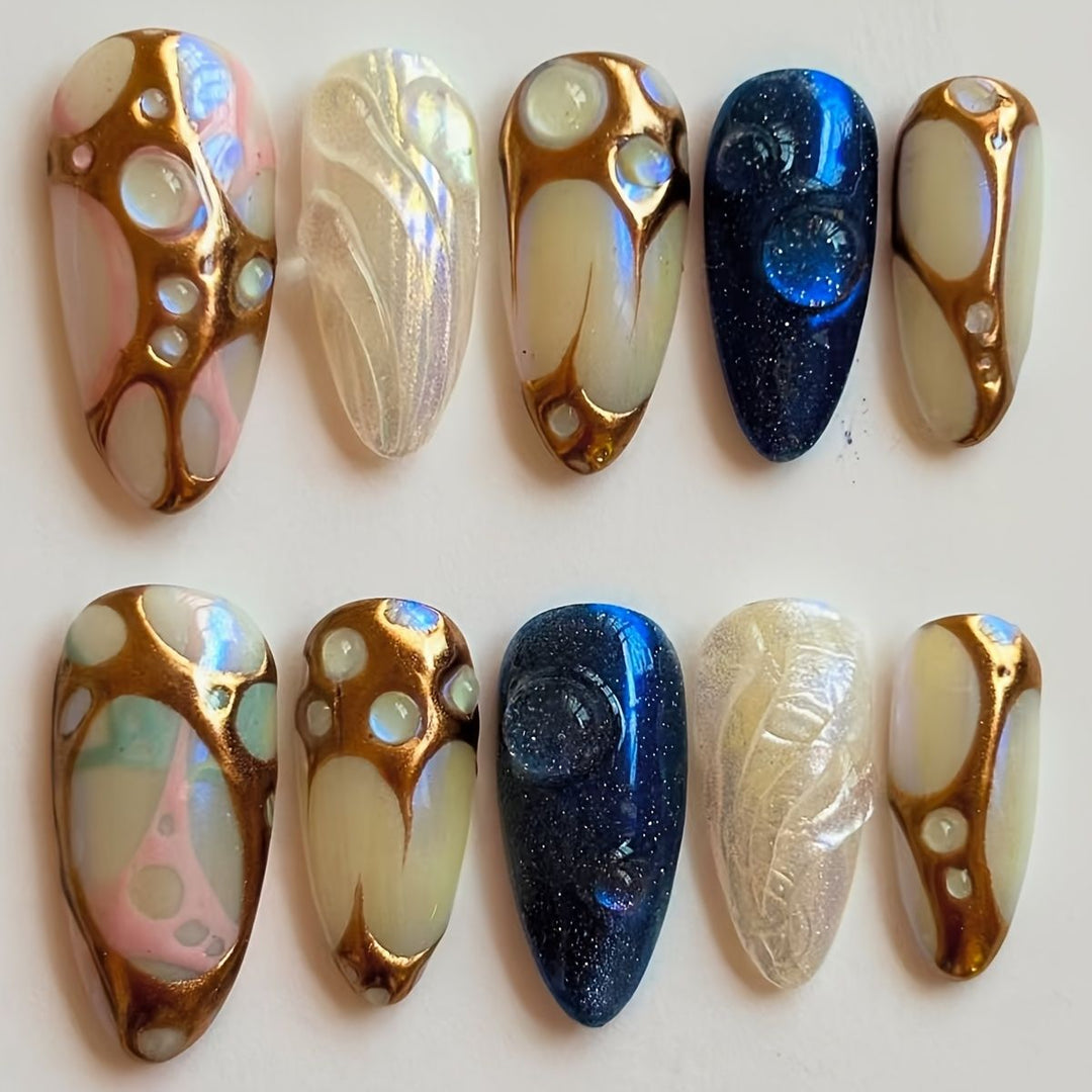 Romantische Blumen temas Press-On Nagelkunst Karnz