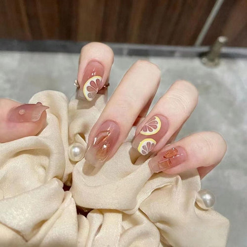 Trendy von Früchten inspirierte Nagelkunst-Set