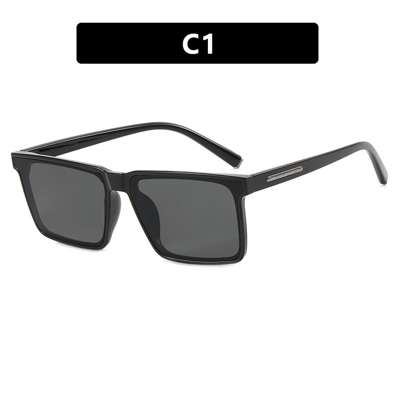 Damen quadratische Sonnenbrille mit modernem, robustem Kunststoffrahmen Karnz