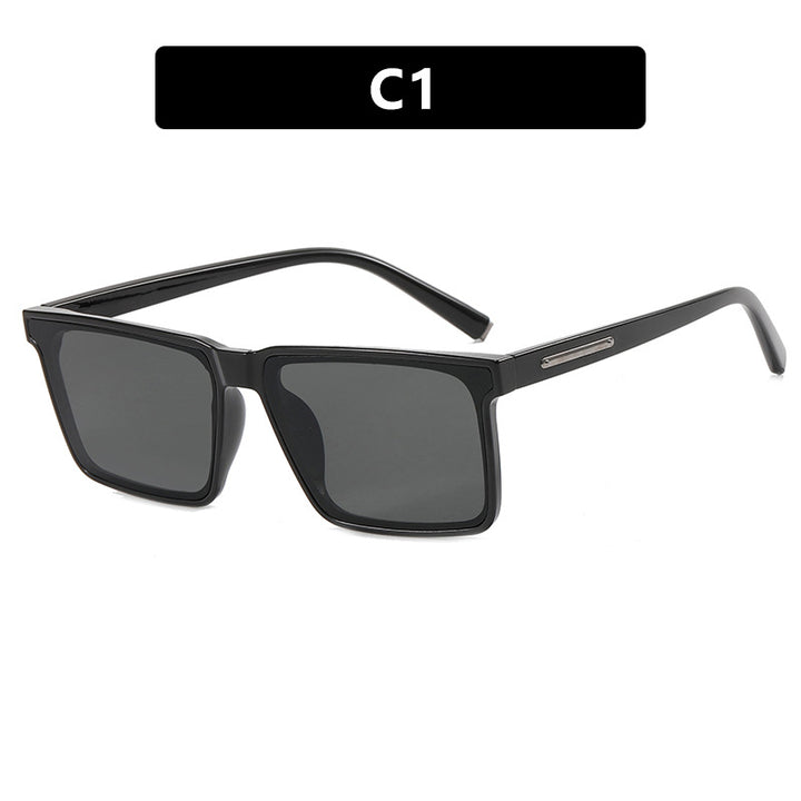 Damen quadratische Sonnenbrille mit modernem, robustem Kunststoffrahmen Karnz