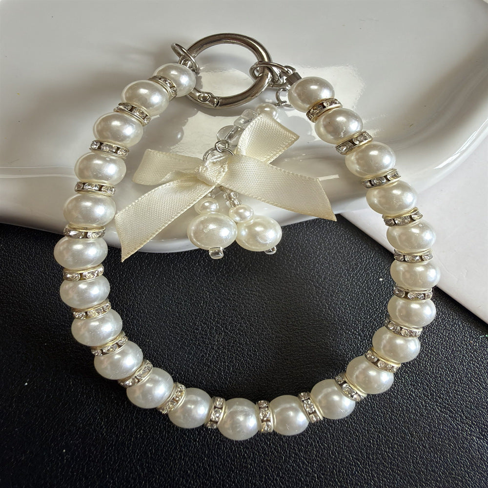 Elegante Perlen Charm Schlüsselanhänger Karnz