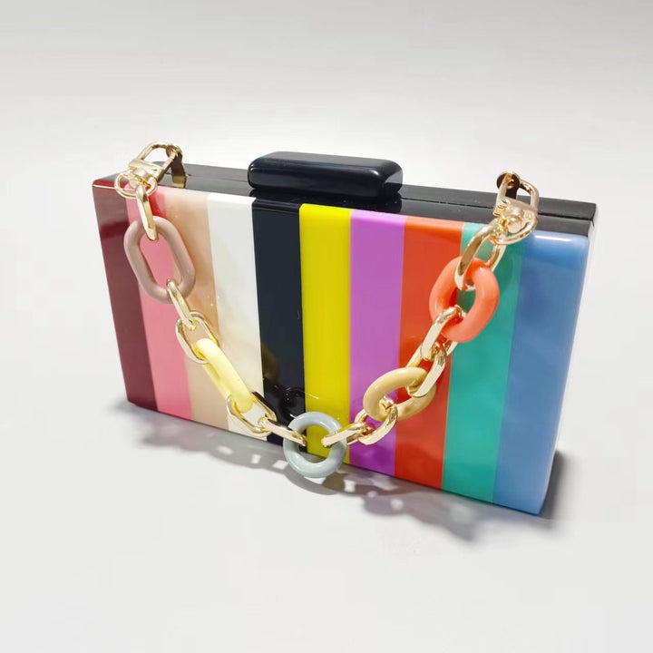Künstlerische runde Acryl Clutch