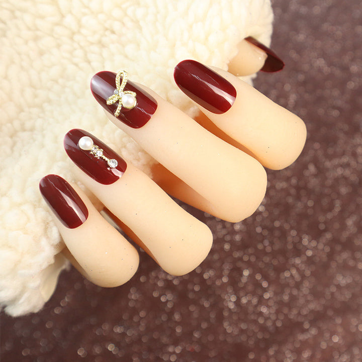 Luxuriöses Dekoratives Press-On Nagelset Karnz