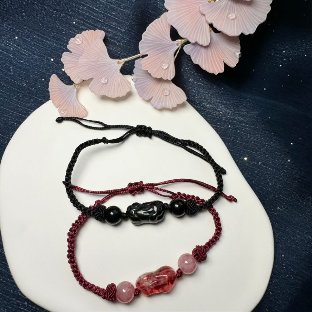 Adjustable Macrame Schutz Charm Armband Karnz