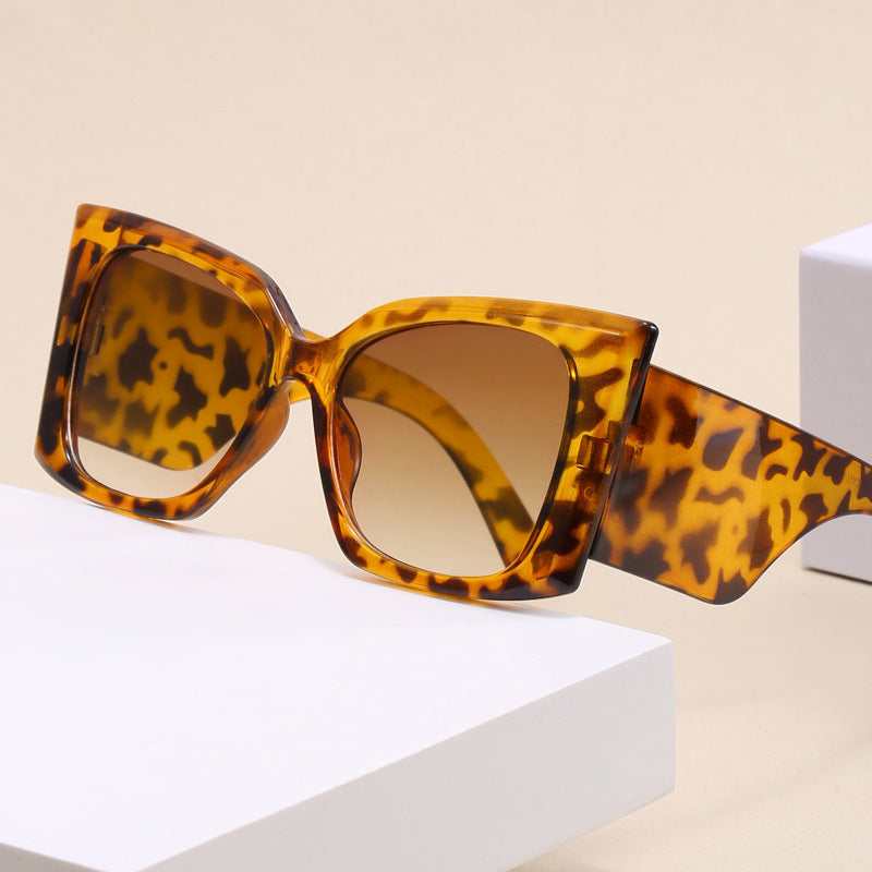 Damen modische Oversized-Sonnenbrille mit geometrischem Rahmen Karnz