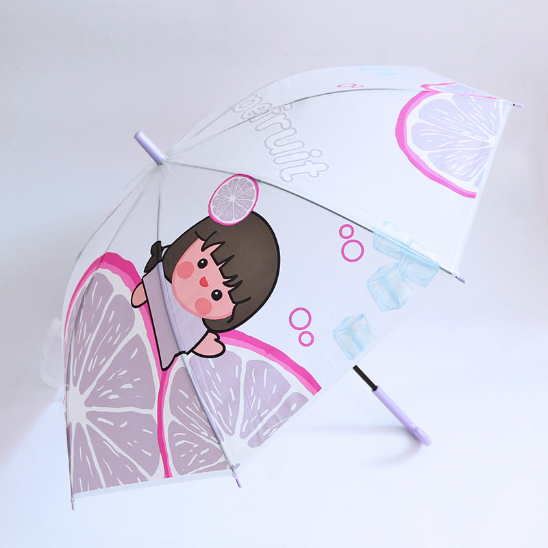 Damen Regenschirm mit fröhlichem Grapefruit-Motiv Karnz