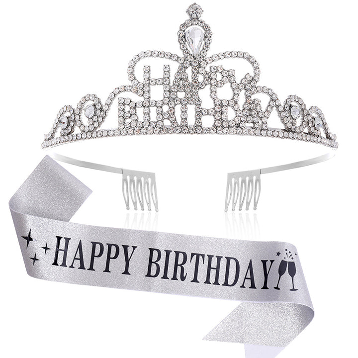 Damen Funkenkrone mit „Happy Birthday“ Schriftzug Karnz