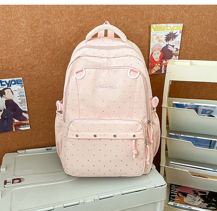 Stylischer Mehrfach-Taschen Rucksack mit niedlichen Accessoires Karnz