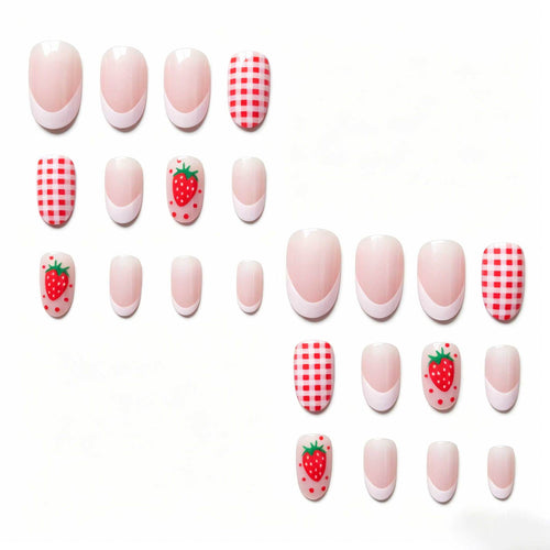 Erdbeer-Themen-Nagelkunst-Set