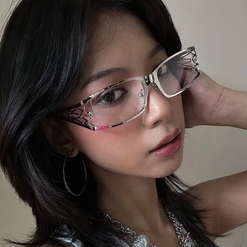 Damen modische Sonnenbrille mit strukturierendem Design und UV-Schutz Karnz