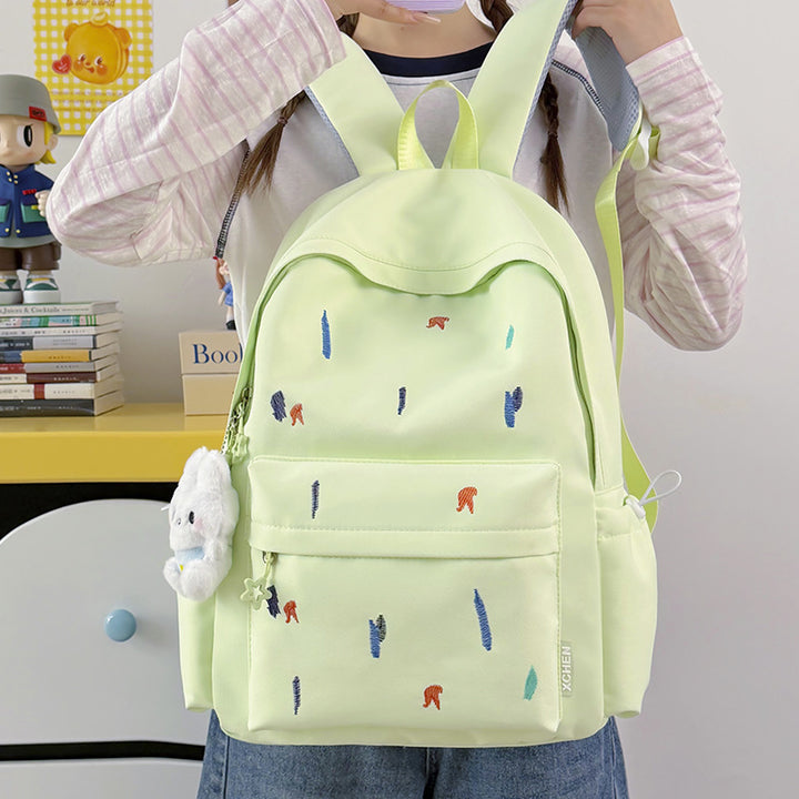 Leichter Rucksack mit süßem gesticktem Design Karnz