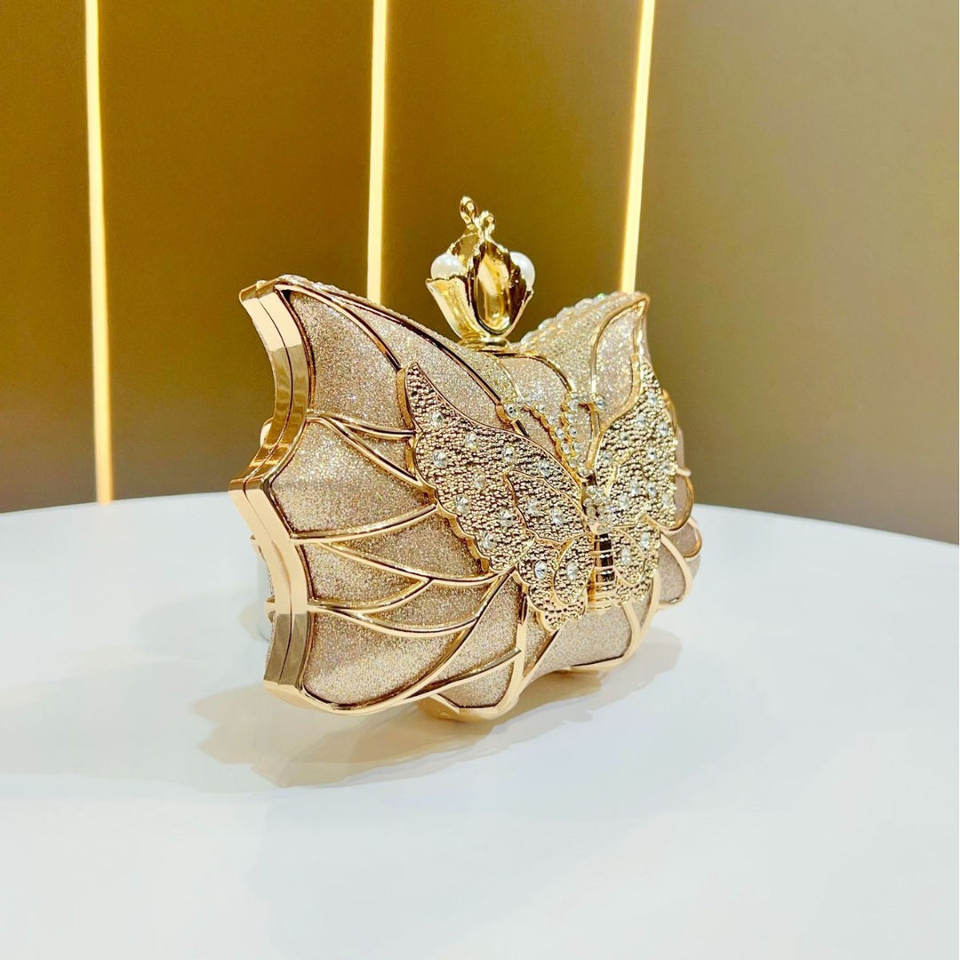 Schmetterlings-inspirierte Abend-Clutch
