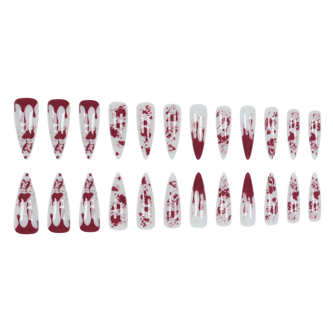 Gothic Blood-Drip Stiletto Nägel Karnz