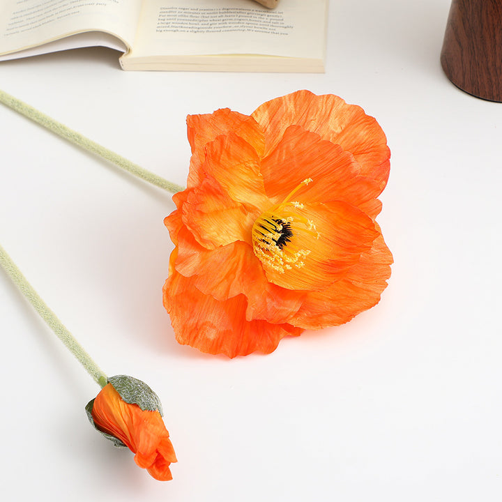 Realistische kunstvolle Mohnblume Karnz