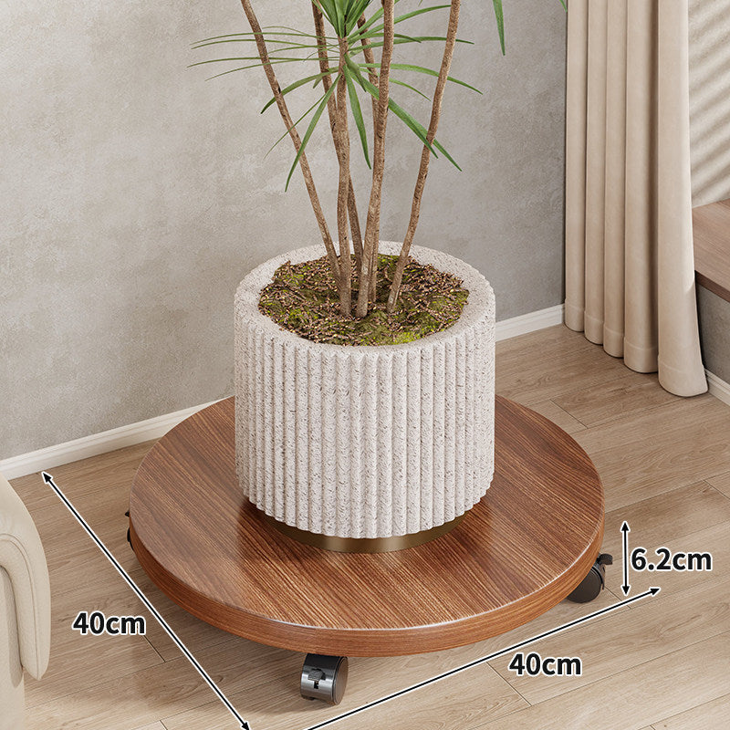 Runder Holzkugelrollen Pflanzen Caddy