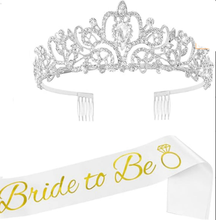 Damen Elegante Tiara mit Personalisiertem Sash Karnz