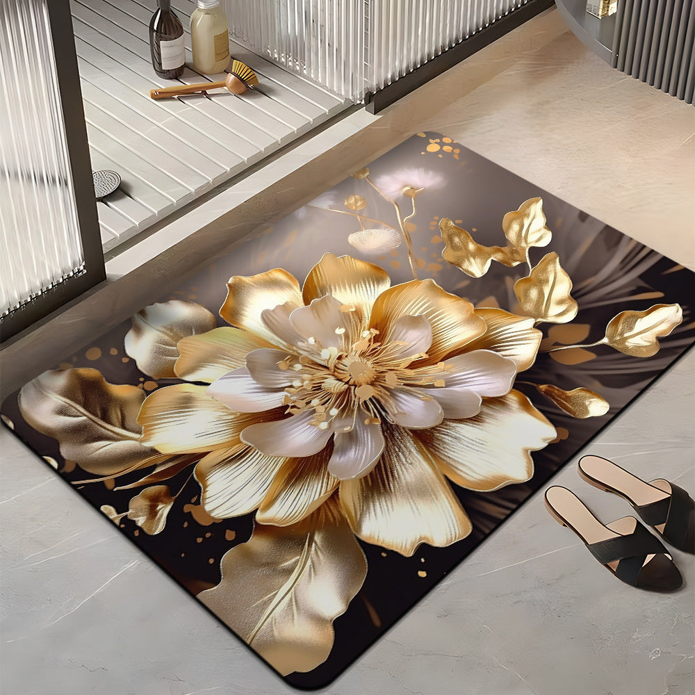 Floral Design Badezimmermatte Karnz