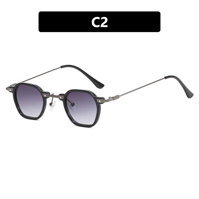 Damen stilvolle Sonnenbrille mit einzigartiger sechseckiger Form und robustem Rahmen Karnz