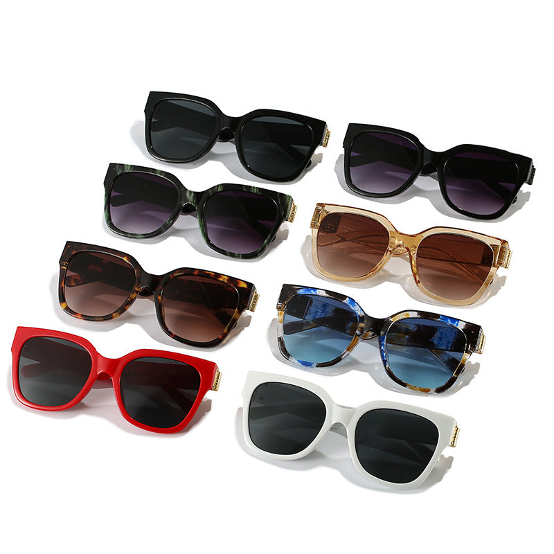 Damen edle Oversized Sonnenbrille mit luxuriösem Metall-Akzent Karnz