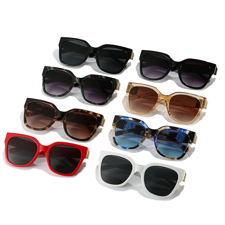 Damen edle Oversized Sonnenbrille mit luxuriösem Metall-Akzent Karnz