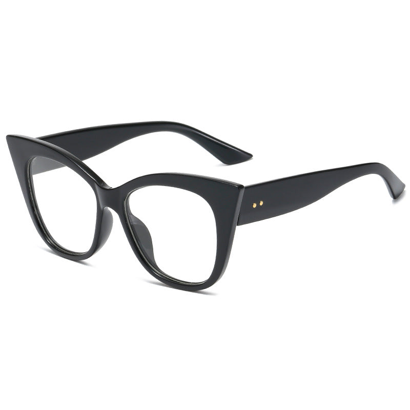 Damen extravagante Cat-Eye-Sonnenbrille mit verspiegelten Gläsern Karnz