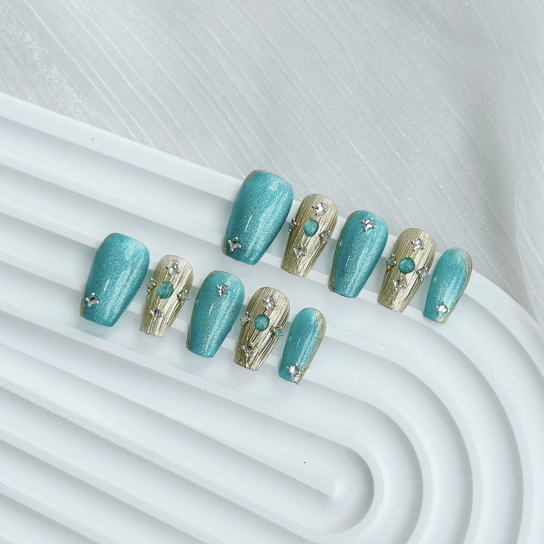 Glamouröser Designer Press-On Nagelset