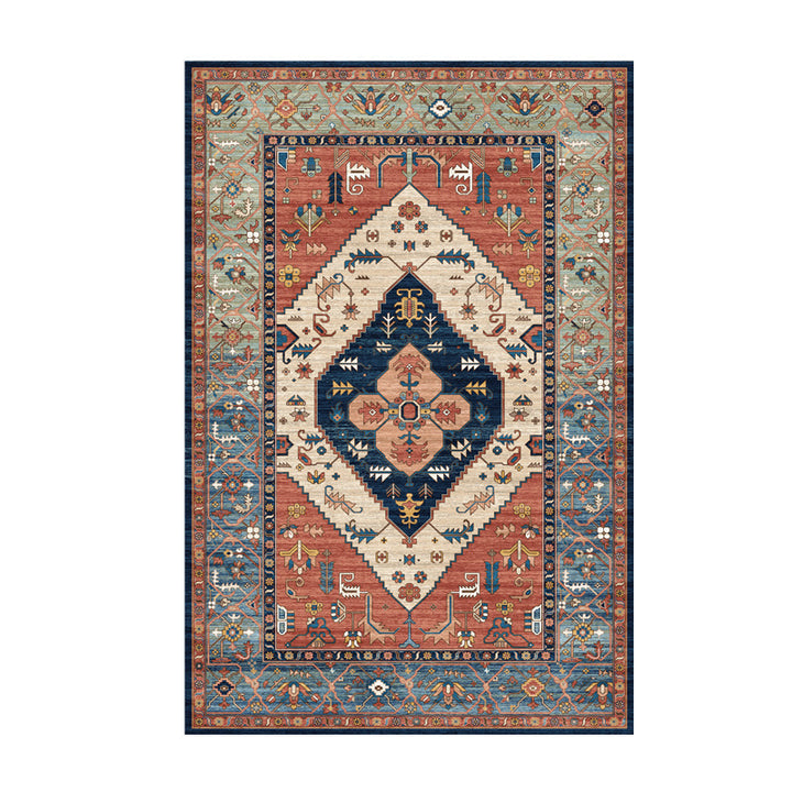 Vintage-inspirierter Blumenmuster-Teppich