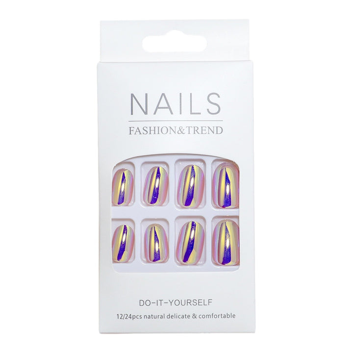Premium-Spiegel-Finish Press-On Nagelset Karnz