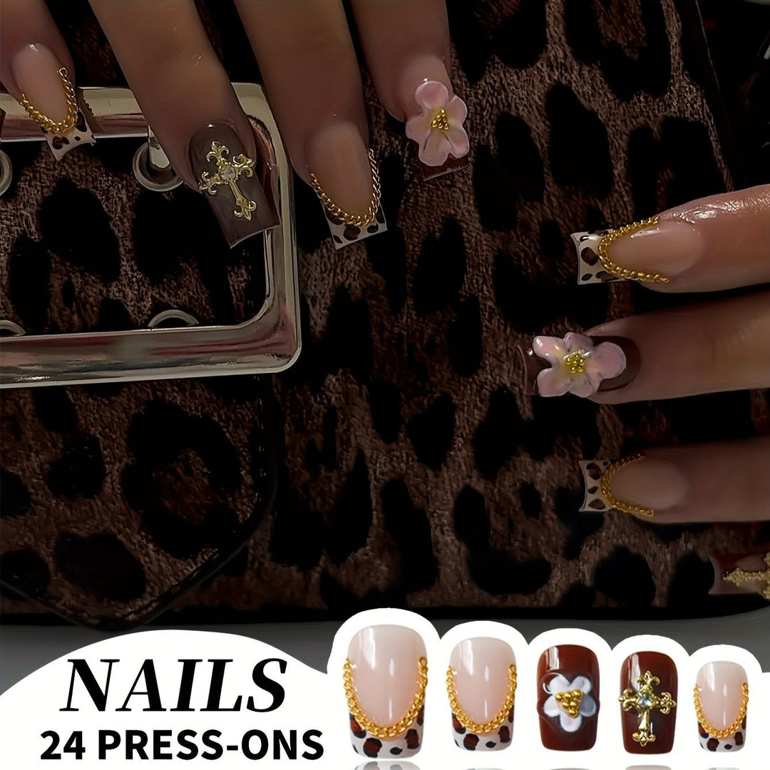 Dekorativer Press-On Nagelset Karnz