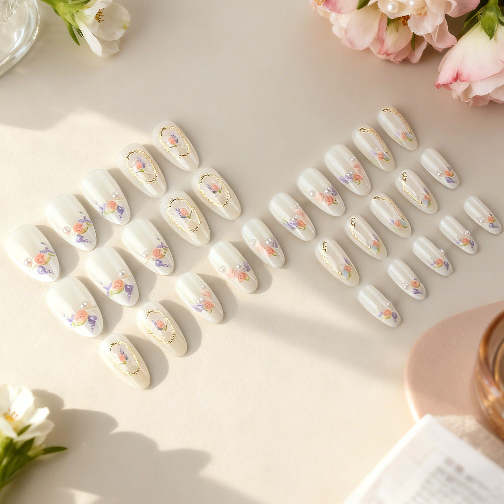 Floral Art Press-On Nail Set Karnz