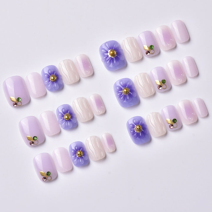 Floral Accent Druck-Nagelset 1790736580